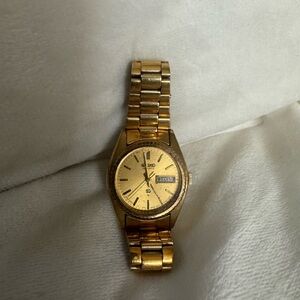 Late 1970’s Seiko Gold-Tone Watch with Day-Date Display